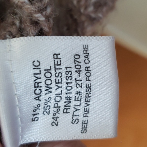 Charlotte Russe brown/tan ombre cropped elbow sleeve sweater size L - Picture 4 of 4